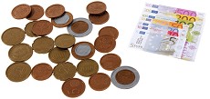 Детски евро банкноти и монети за игра - играчка