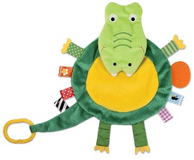 Крокодил - Мека играчка за бебешко креватче или количка от серията "Snuggle Pal" - играчка