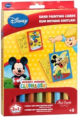 Оцветявай с цветен пясък - Мики Маус и Доналд Дък - Творчески комплект за рисуване - творчески комплект