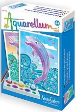 Оцветявай с акварелни бои - Делфинчета - Творчески комплект за рисуване - играчка