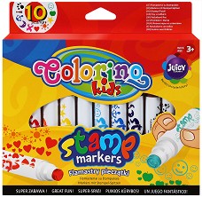 Цветни печати-маркери - Комплект от 10 броя - играчка
