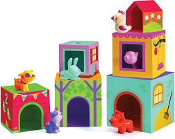 Къщички за животни - Комплект от 12 части - играчка