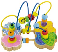 Лабиринт - Цвете - Детска дървена играчка - играчка