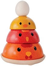 Гнездото на птиците - Детска дървена играчка за баланс - играчка