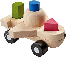 Самолетче - Детска дървена играчка за сортиране - играчка