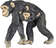 Фигурка на маймуна Шимпанзе с бебе Papo - От серията Диви животни - фигура