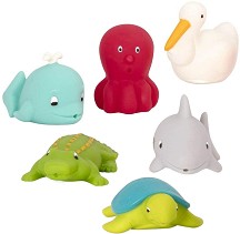 Играчки за баня - Морски приятели - Комплект от 6 броя - играчка