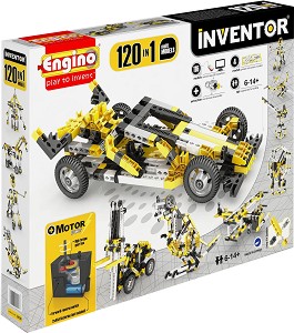 Машини с електромотор - 120 в 1 - Детски конструктор от серията "Inventor" - играчка