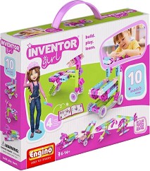 Детски конструктор - 10 в 1 - Комплект от серията "Inventor Girl" - играчка