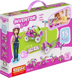 Детски конструктор - 15 в 1 - Комплект от серията "Inventor Girl" - играчка