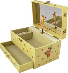 Музикална кутия за бижута - Феята на ягодите - С фосфоресциращи елементи - детски аксесоар