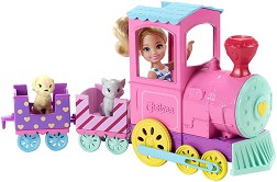 Челси с влакче - Mattel Barbie - Комплект за игра с аксесоари от серията "Barbie: Club Chelsea" - играчка
