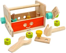 Дървено сандъче с инструменти PlanToys - Робот - играчка