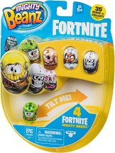 Mighty Beanz: Fortnite - Комплект от 4 бобчета за игра - Играчка - изненада - играчка