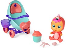 Cry Babies: Magic tears -  Фенси с магическа количка - Плачеща мини кукла бебе с аксесоари - играчка