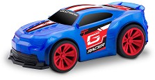Количка с променящ се цвят - GLO Racer - Играчка с pull back механизъм, светлинни и звукови ефекти - количка