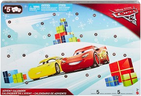 Коледен календар Mattel - Колите - Комплект от серията Cars - играчка