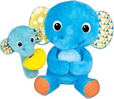 Мама и бебе слонче - Комплект меки играчки за бебе от серията "Little Pals" - играчка