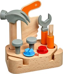 Малък майстор - Детски дървен комплект за игра - играчка