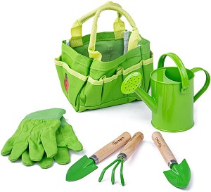 Градински инструменти в чанта - Детски комплект за игра - играчка