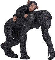 Фигурка на шимпанзе с бебе Mojo - От серията Wildlife - фигура