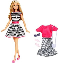 Барби с модни тоалети - Кукла с аксесоари от серията "Barbie" - кукла