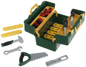 Куфарче с инструменти - Bosch - Детски комплект за игра с аксесоари от серията "Bosch-mini" - играчка