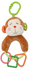 Маймунка - Плюшена играчка с дрънкалка за количка или легло - играчка