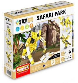Сафари парк - Детски сглобяем комплект от серията "Stem Heroes" - играчка