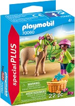 Фигурки - Playmobil Момиче с пони - От серията "Special: Plus" - фигура