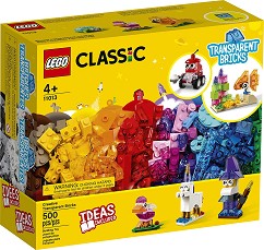 LEGO: Classic - Creative Transparent Bricks - Детски конструктор с прозрачни части в кутия - играчка