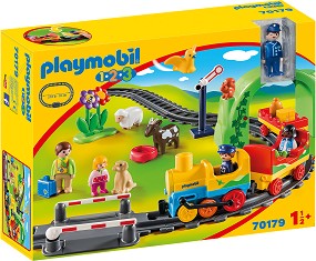 Детски конструктор Playmobil - Моето първо влакче - От серията 1.2.3 - играчка