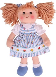 Парцалена кукла Кристин - Bigjigs Toys - С височина 34 cm - кукла
