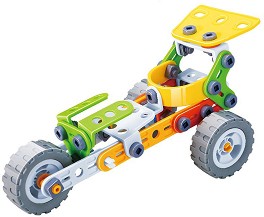 Детски конструктор - Триколка - Комплект от 74 елемента от серията "Build and Play" - играчка
