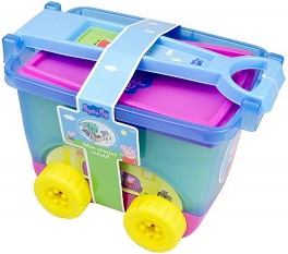 Детски комплект за оцветяване - Пепа Пиг - Творчески комплект с аксесоари в количка - творчески комплект