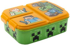 Кутия за храна - Minecraft - С 3 отделения - кутия за храна