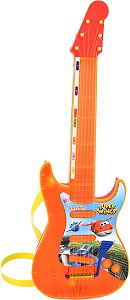 Рок китара с колан - Супер крила - Детски музикален инструмент от серията "Super Wings" - играчка