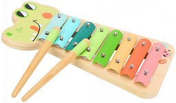 Дървен ксилофон - Веселият крокодил - Детски музикален инструмент - играчка