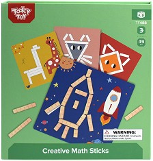 Фигури от клечки - Детски образователен комплект с магнити - образователен комплект