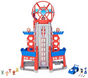 Писта с асансьор Spin Master City Tower - С аксесоари на тема Пес патрул - играчка