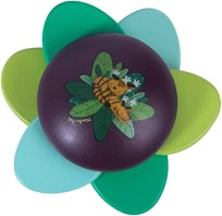 Дрънкалка - Водна лилия - Детска дървена играчка от серията "Dans la Jungle" - играчка