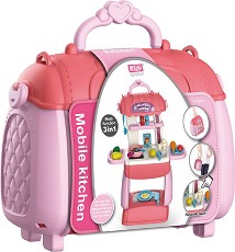 Детска кухня - Комплект за игра в куфарче - играчка