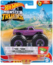Метален чудовищен камион Mattel Pure Muscle - С количка от серията Hot Wheels: Monster Trucks - играчка