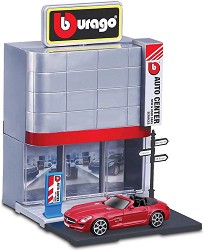 Автомобилен салон - Детска сглобяема играчка в комплект с метална количка от серията "Build Your City" - играчка