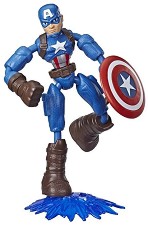 Капитан Америка - Екшън фигура с 2 аксесоара от серията "Отмъстителите" - фигура