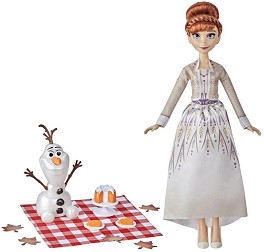 Анна и Олаф - Комплект кукла и фигурка с аксесоари от серията "Замръзналото кралство" - играчка
