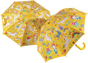 Детски чадър Floss and Rock - Фея на дъгата - С променящи се цветове - чадър