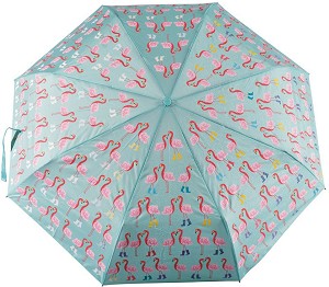 Сгъваем чадър Floss and Rock - Фламинго - С променящи се цветове - чадър