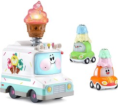 Сладоледеният камион на Ейлийн - Комплект за игра със светлинни и звукови ефекти от серията "Toot-Toot Drivers" - играчка