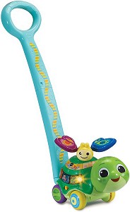 Костенурка с пеперуда - Детска играчка за бутане със светлинни и звукови ефекти - играчка
